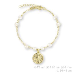 Bransoletka srebrna pr .925 pokryta 24-karatowym złotem 116076