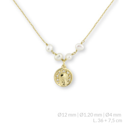 Naszyjnik srebrny pr .925 pokryty 24-karatowym złotem 1766702