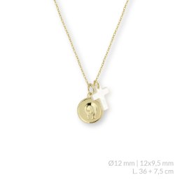 Naszyjnik srebrny pr .925 pokryty 24-karatowym złotem 176694