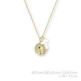 Naszyjnik srebrny pr .925 pokryty 24-karatowym złotem 176696