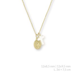 Naszyjnik srebrny pr .925 pokryty 24-karatowym złotem 176698