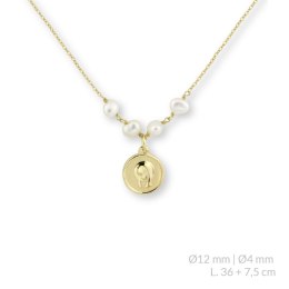 Naszyjnik srebrny pr .925 pokryty 24-karatowym złotem 176700