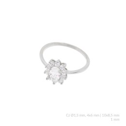 Pierścionek srebrny 124088