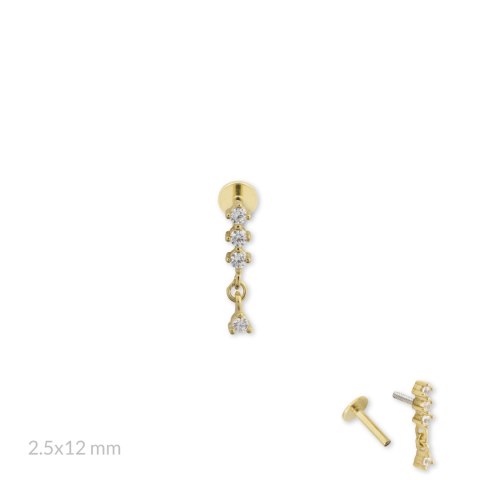 Srebrny piercing 153546