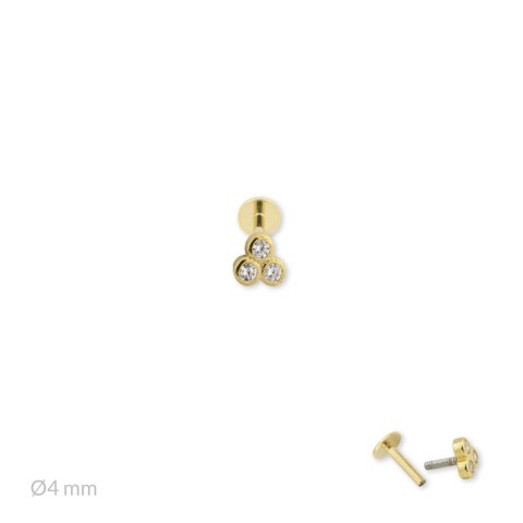 Srebrny piercing 153576