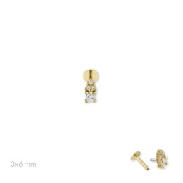 Srebrny piercing 153586