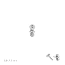Srebrny piercing 153587