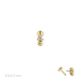Srebrny piercing 153588