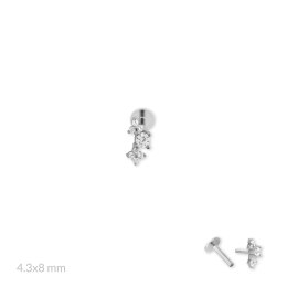 Srebrny piercing 153591