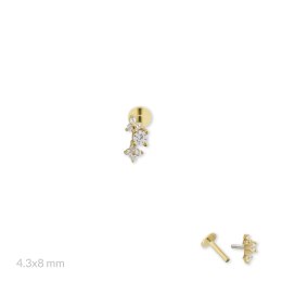 Srebrny piercing 153592