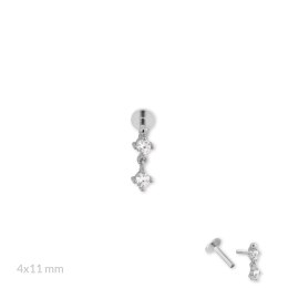 Srebrny piercing 153593