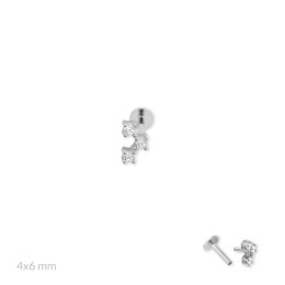 Srebrny piercing 153595