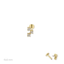Srebrny piercing 153596