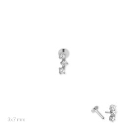 Srebrny piercing 153597