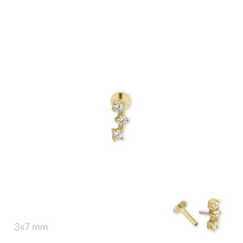 Srebrny piercing 153598