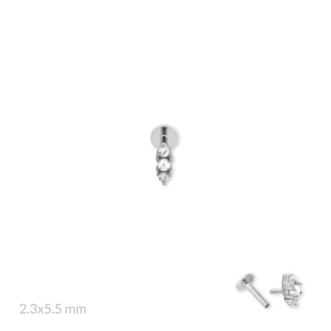 Srebrny piercing 153599