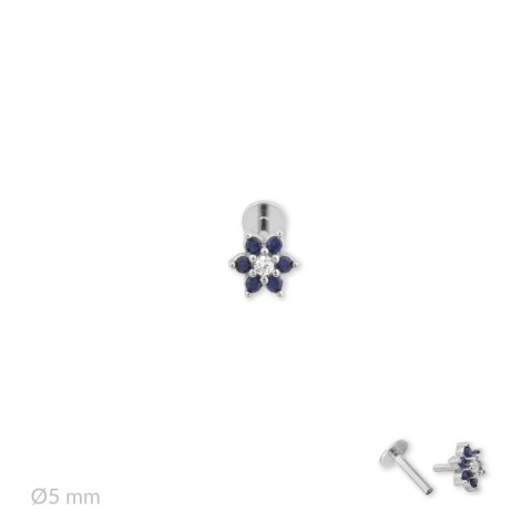 Srebrny piercing 153603